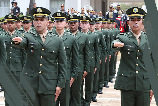 sargentos do exército em formação